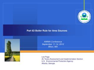 Part 63 Boiler Rule for Area Sources