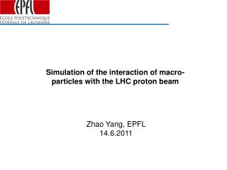 Simulation of the interaction of macro-particles with the LHC proton beam