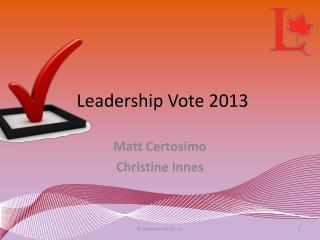 Leadership Vote 2013