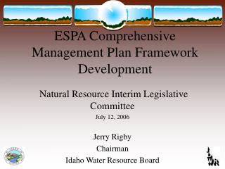 ESPA Comprehensive Management Plan Framework Development
