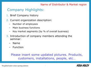 Company Highlights: