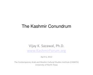 The Kashmir Conundrum