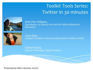 Toolkit Tools Series: Twitter in 30 minutes