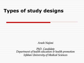 Types of study designs