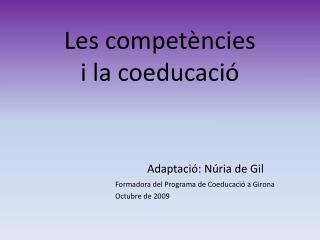 Les competències i la coeducació