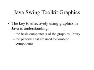 Java Swing Toolkit Graphics