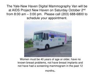 Mammography Van Flyer