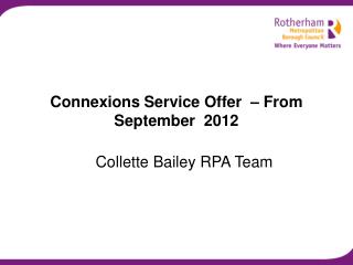 Connexions Service Offer – From September 2012