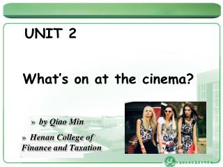 What’s on at the cinema?