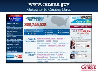 census Gateway to Census Data