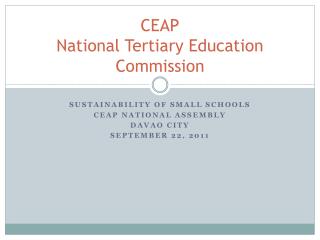 CEAP National Tertiary Education Commission