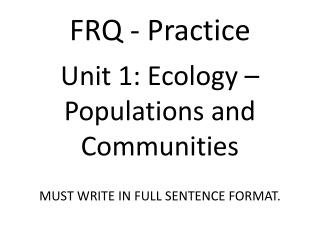 FRQ - Practice