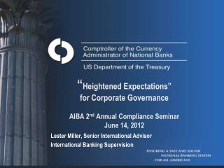 Lester Miller, Senior International Advisor International Banking Supervision