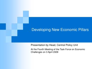 Developing New Economic Pillars