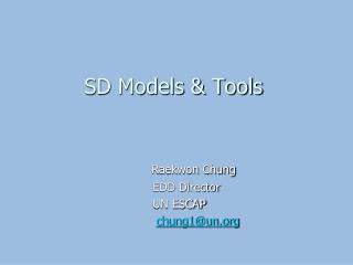 SD Models &amp; Tools