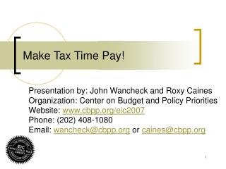 Make Tax Time Pay!