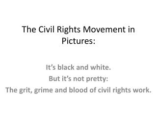 The Civil Rights Movement in Pictures: