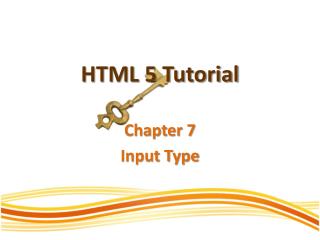 HTML 5 Tutorial
