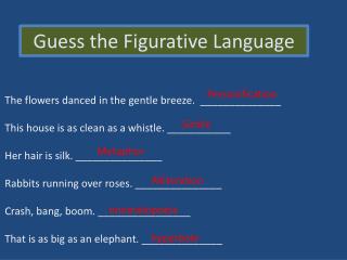 Guess the Figurative Language