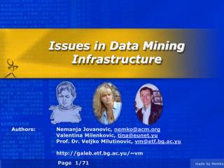 Issues in Data Mining Infrastructure