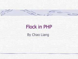 Flock in PHP