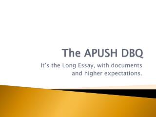 The APUSH DBQ