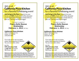 Fundraiser in support of Fresno Bully Rescue Wednesday February 1, 2012 (All Day)