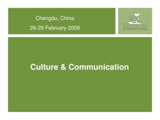 Culture &amp; Communication