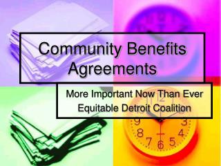 Community Benefits Agreements