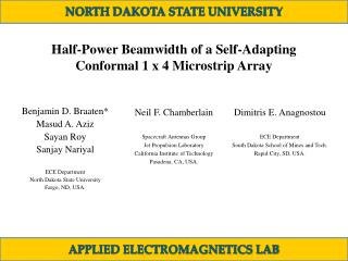 Half-Power Beamwidth of a Self-Adapting Conformal 1 x 4 Microstrip Array
