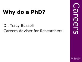 Why do a PhD?