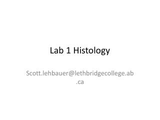 Lab 1 Histology