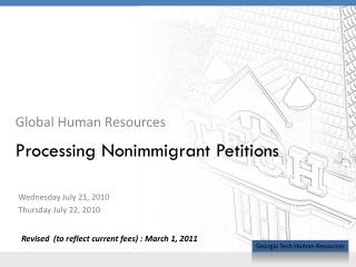 Processing Nonimmigrant Petitions