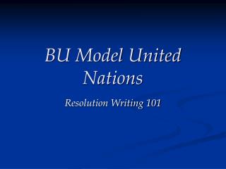 BU Model United Nations