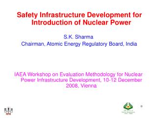 Safety Infrastructure Development for Introduction of Nuclear Power S.K. Sharma