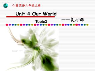 仁爱英语八年级上册 Unit 4 Our World —— 复习课