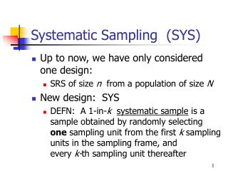 Systematic Sampling (SYS)