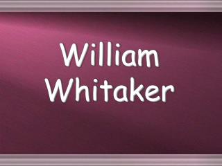 William Whitaker