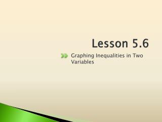 Lesson 5.6