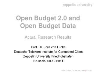 Open Budget 2.0 and Open Budget Data Actual Research Results