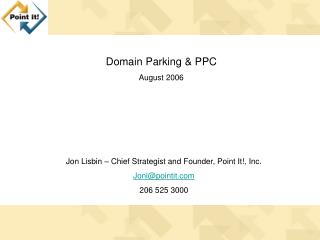 Domain Parking &amp; PPC August 2006