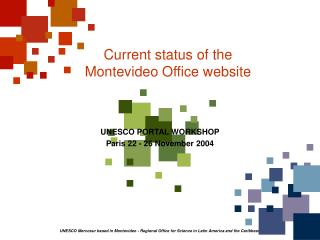 Current status of the Montevideo Office website