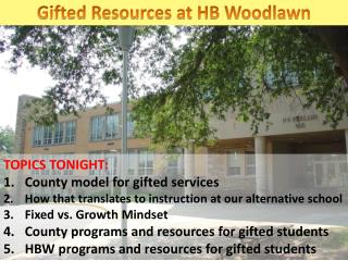 Gifted Resources at HB Woodlawn