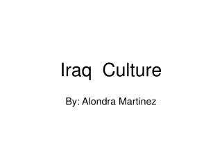 Iraq Culture