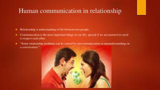 Human communication in relationship
