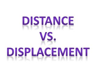 Distance vs. Displacement