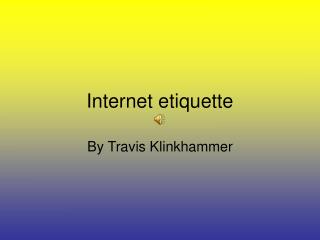 Internet etiquette