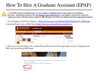 How To Hire A Graduate Assistant (EPAF)