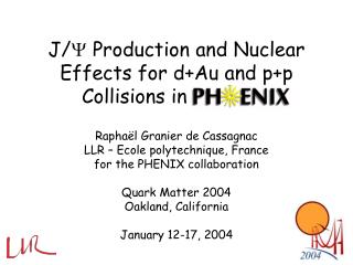 J/  Production and Nuclear Effects for d+Au and p+p Collisions in PHENIX