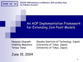 An AOP Implementation Framework for Extending Join Point Models